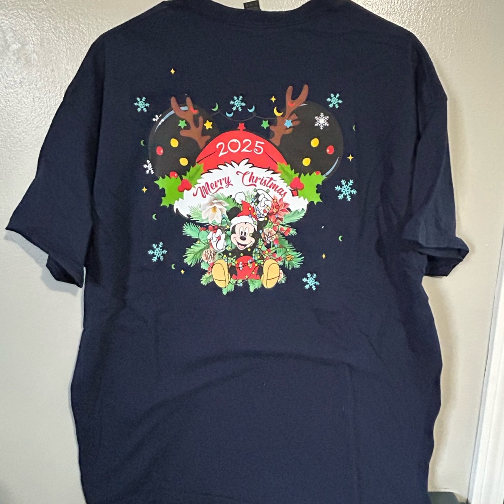 Disney Navy Christmas Graphic Tee